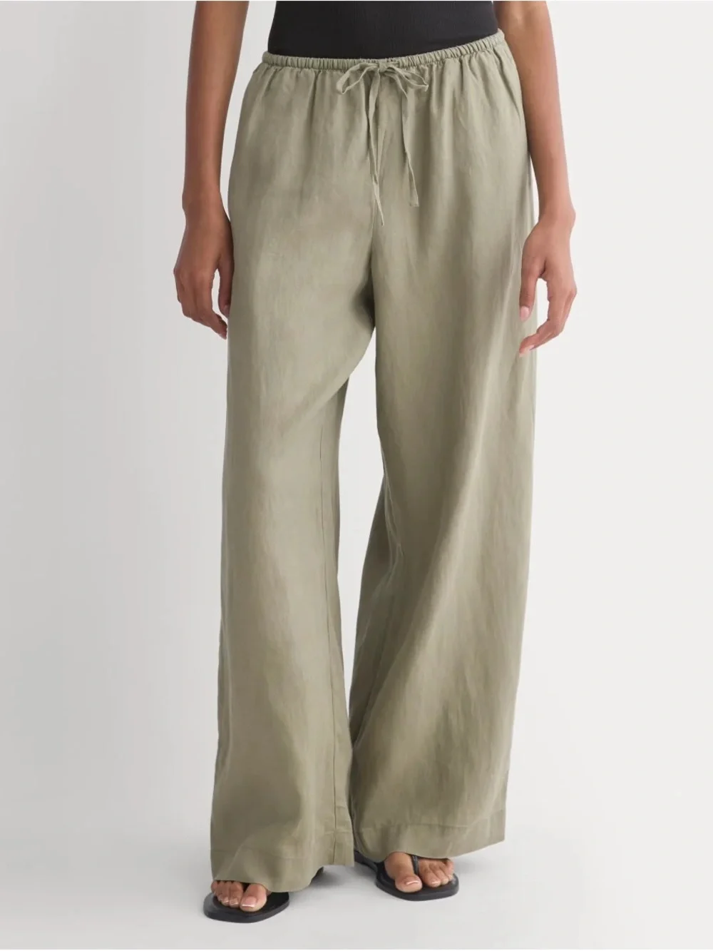 ✨ Everlane Drawstring Pant in Linen — Overland (olive) — Size XS ✨